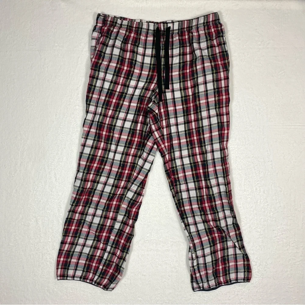 Victoria's Secret Women's Pajama‎ Pants Size Large Plaid Drawstring Sweats